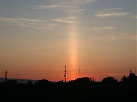 Buddha ray, toward Dunnigan Hills