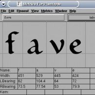 fave in FontForge