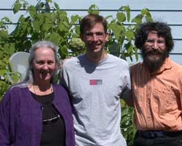 photo of Pica, Tim, Numenius outside the Seaweed Cafe