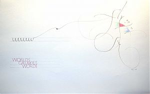 Fly, Julia, Soar -- pen, walnut ink, Derwent signature