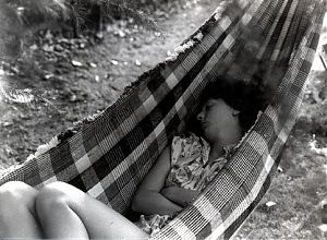 Pica many moons ago in a hammock in Madrid