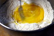 ravioli: mixing the dough