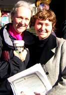Outside the Crest Theatre after the Naturalization Ceremony