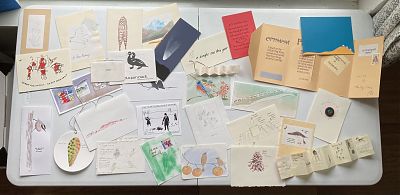 photo of about 25 different hand-made holiday cards photo of about 25 different hand-made holiday cards