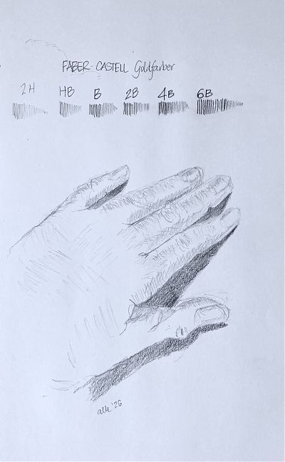 pencil drawing of hand