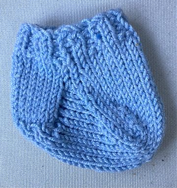 photo of a baby sock sample