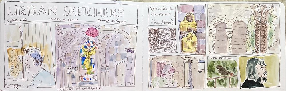 sketches of Girona cathedral