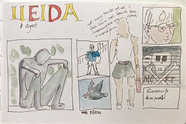 pen and wash drawings of Lleida
