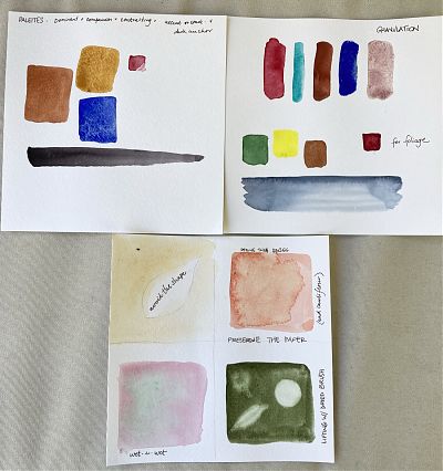 photo of watercolor samples