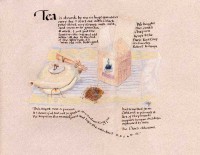 drawing of teapot and Zawadi tea box drawing of teapot and Zawadi tea box
